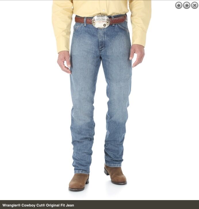 Wrangler Men's Jeans Cowboy Cut Original Fit In Bleach 13MWZGH