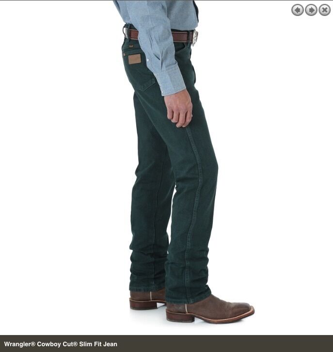 Wrangler® Cowboy Cut® Slim Fit Dark Green Jean – El Nuevo Rancho Grande