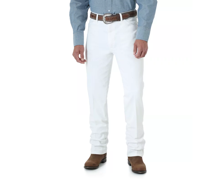 Wrangler® Cowboy Cut® Slim Fit White Jean - El Nuevo Rancho Grande
