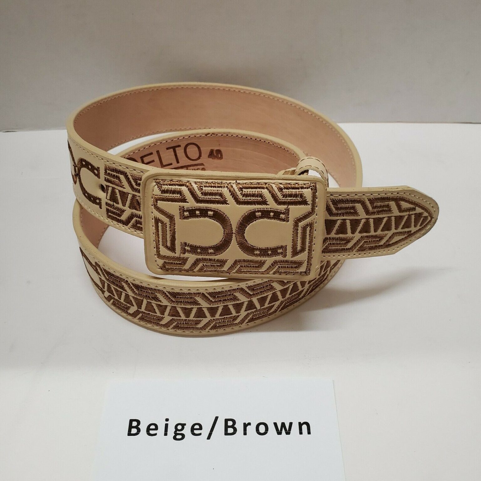 Authentic Mexican Western Belt Cinto Charro Piteado HandBraided Horse Shoe El Nuevo Rancho Grande