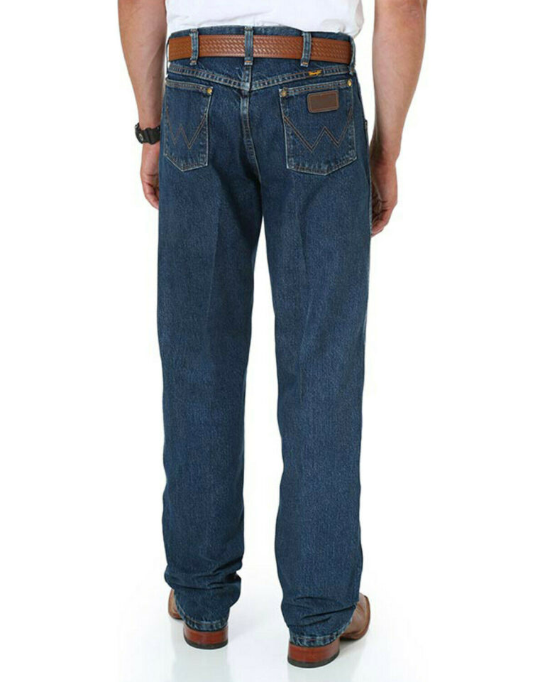 Wrangler® Cowboy Cut® Regular Fit Premium Performance Worn Dark Jean ...