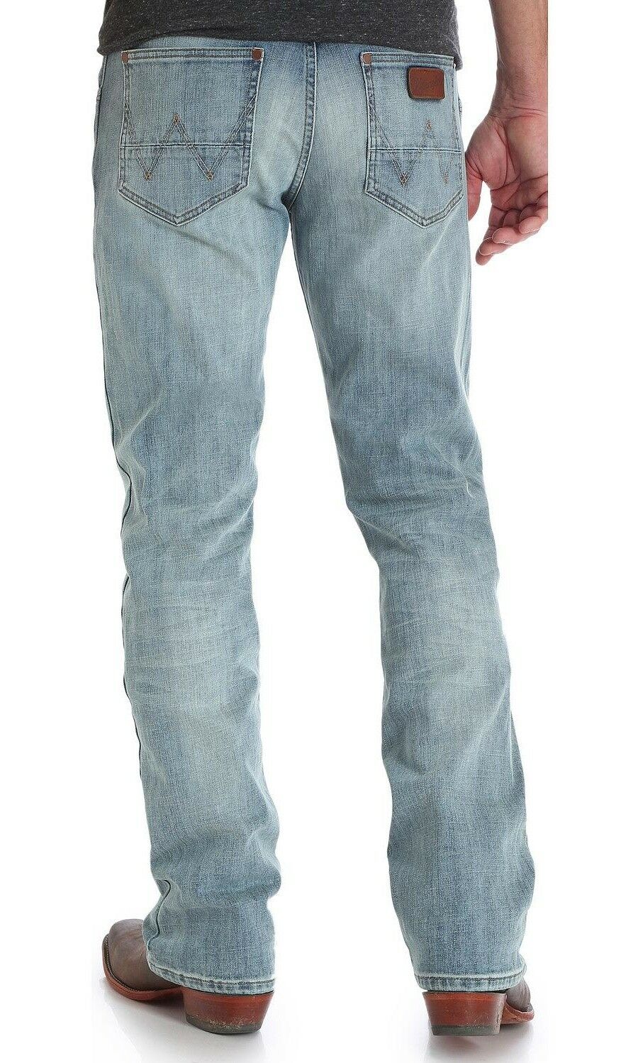 thumbnail image 2 of Wrangler Retro Slim Fit Bootcut Jeans 77MWZBR – Banjo Blue 98% Cotton/2% Spandex 2 of 2