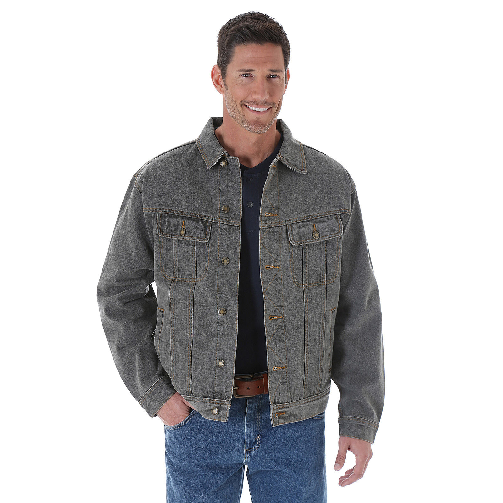 Wrangler® Rugged Wear Denim Charcoal Jacket - El Nuevo Rancho Grande
