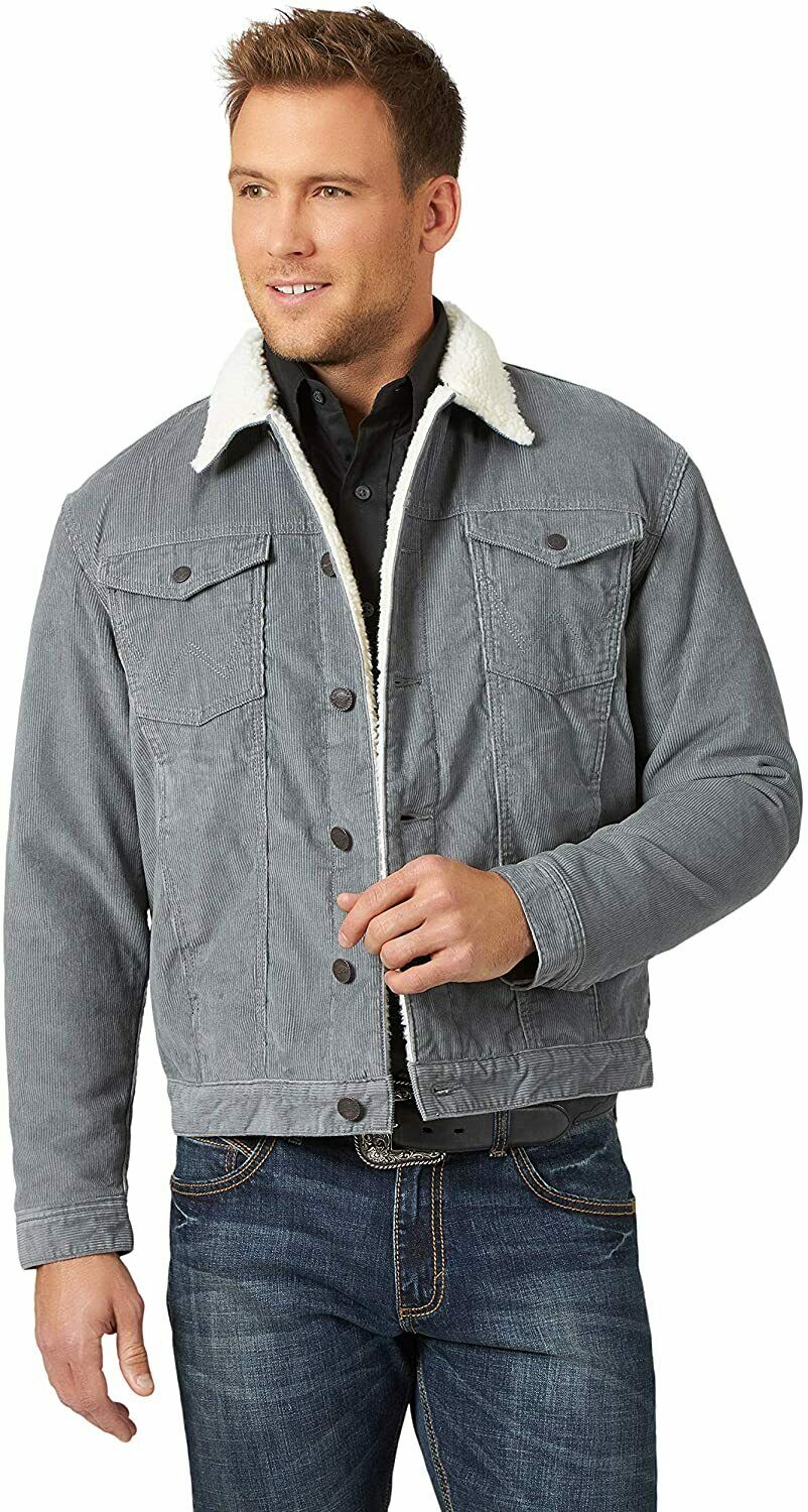Wrangler® Sherpa Lined Corduroy Grey Jacket - El Nuevo Rancho Grande
