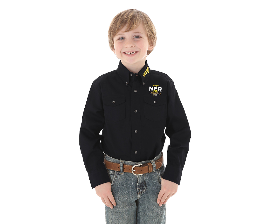 Wrangler® NFR Logo Solid Black Button Down Shirt – El Nuevo Rancho Grande