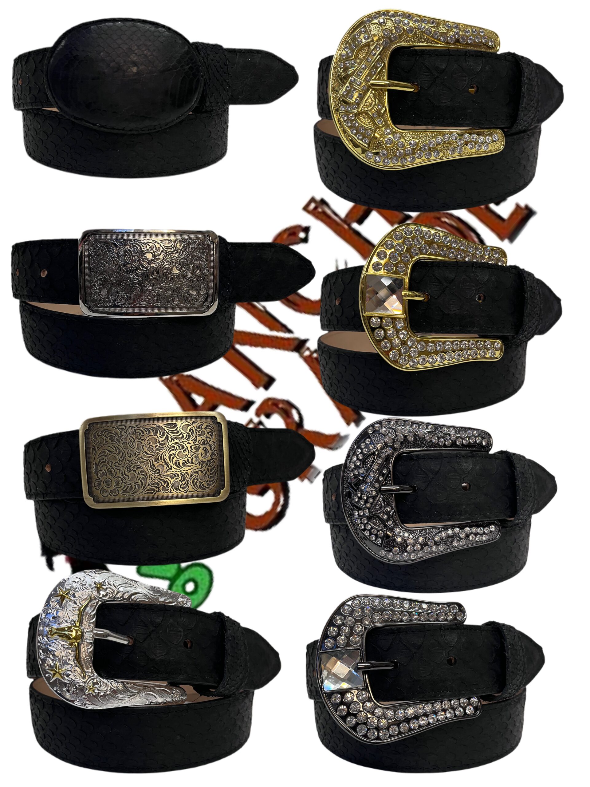 vintage over buckle design western belt - ベルト