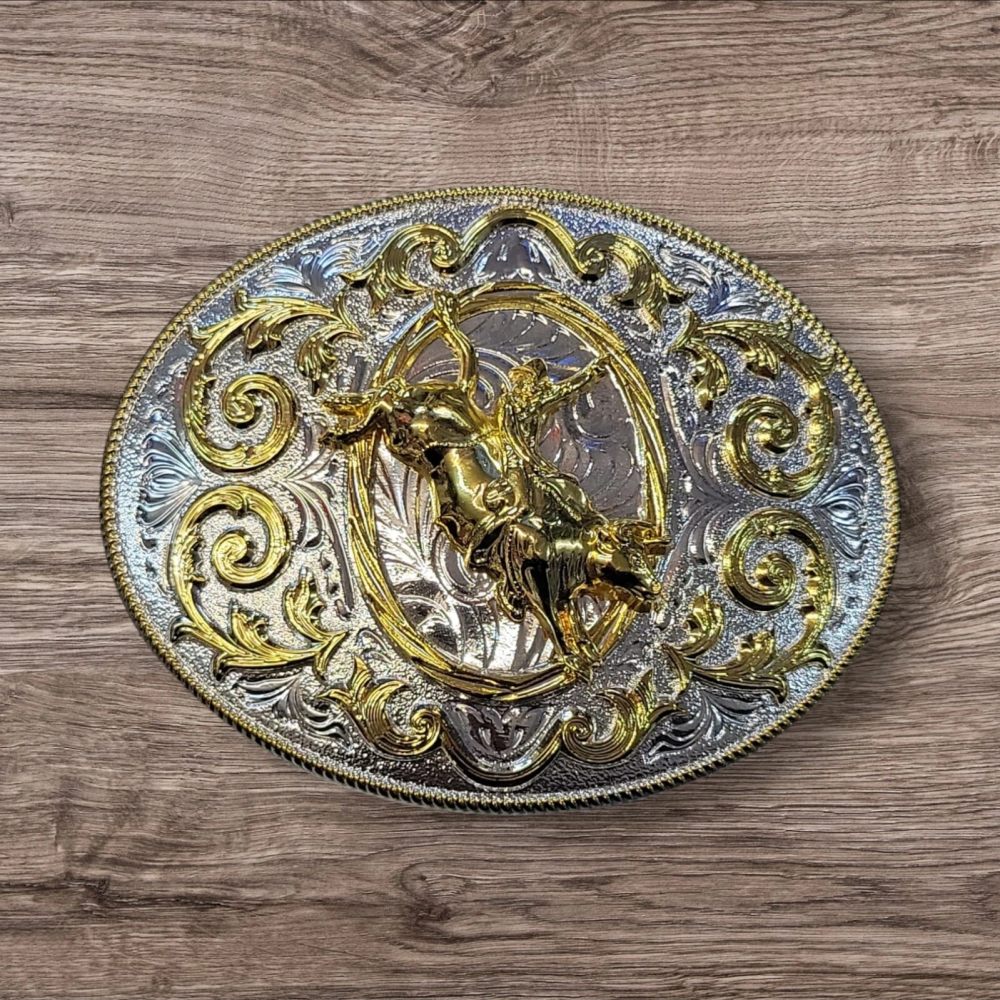Cowboy Belt Buckle - Bull Rider 4.25