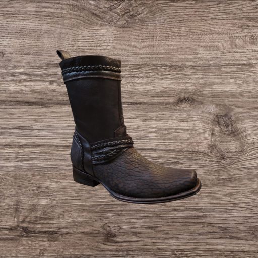 Toro Loco Men's Genuine Bull Head/Cuello de Toro Hunter Narrow Square Toe Boots