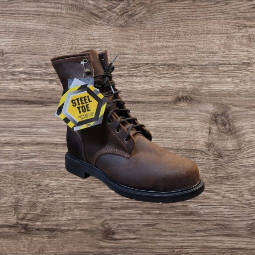 Men's Justin Stampede Steel Toe Suede Leather Work Boots - 0473