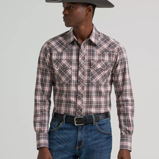 Men's Wrangler Retro® Long Sleeve Sawtooth Snap Pocket Western Shirt - 112381876