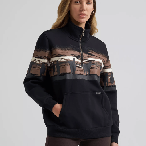 Women's Wrangler Wild West Pullover - Black 112382737