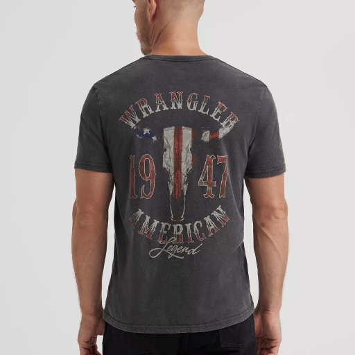 Wrangler Men’s Americana Legend Back Graphic T-Shirt - Black 112375726