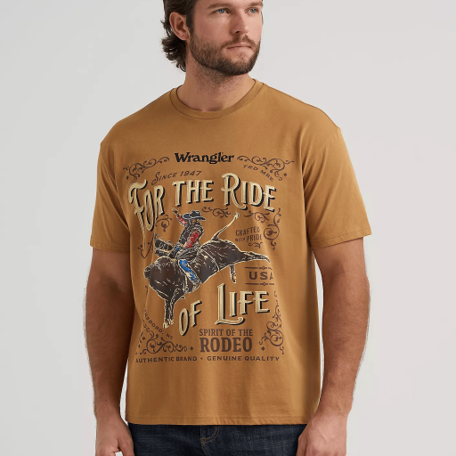 Wrangler Men’s Ride of Life Vintage Fit Graphic T-Shirt - Mustard 112380264