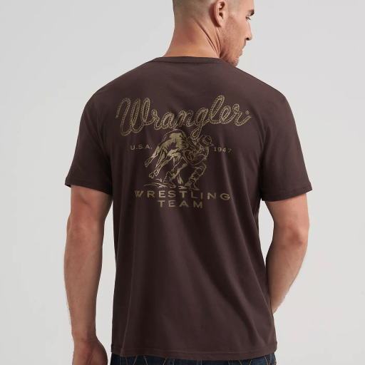 Wrangler Men’s Rodeo Wrestling Team Graphic T-Shirt - Brown 112380267