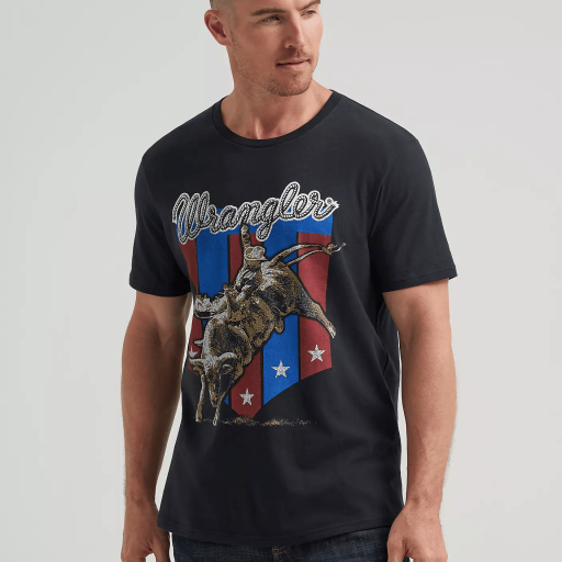 Wrangler Men’s Maverick Bull Graphic T-Shirt - Black 112380297