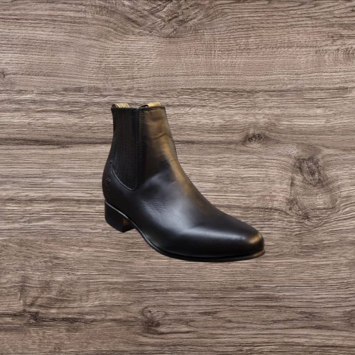 White Diamond Men's Napa Ankle Boot/Botin Charro - Black