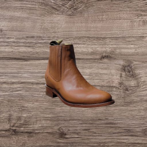 White Diamond Men's Napa Ankle Boot/Botin Charro - Tabacco