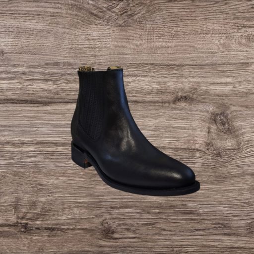 White Diamond Men's Napa Ankle Boot/Botin Charro - Black