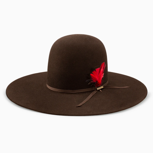 Resistol® 7X Chute Chocolate 5 - Open Crown Cowboy Hat Free Hat Brush Cleaner