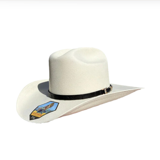 Stetson® 5000X El Jefe Natural Straw Hat 4" Brim Profile 28 Black Hat Band