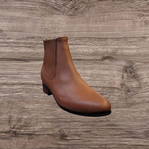 White Diamond Men's Napa Ankle Boot/Botin Charro - Tobacco