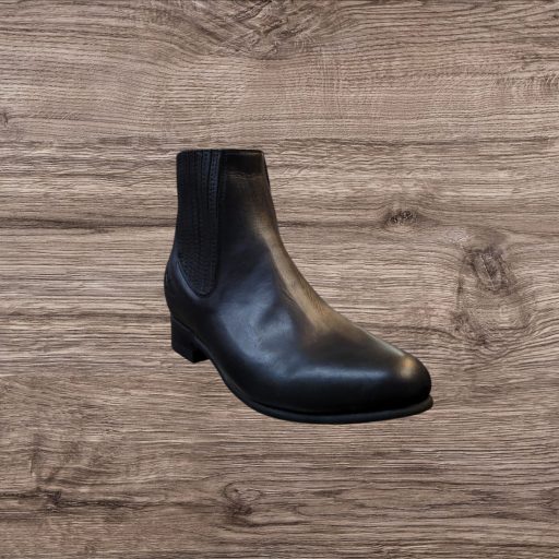 White Diamond Men's Napa Ankle Boot/Botin Charro - Black