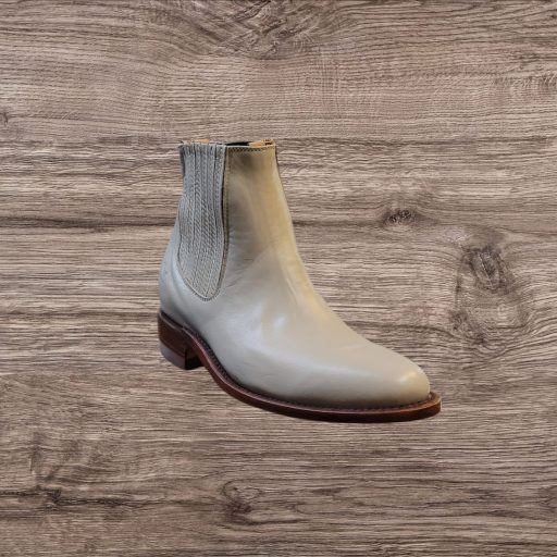 White Diamond Men's Napa Ankle Boot/Botin Charro - Bone/Beige