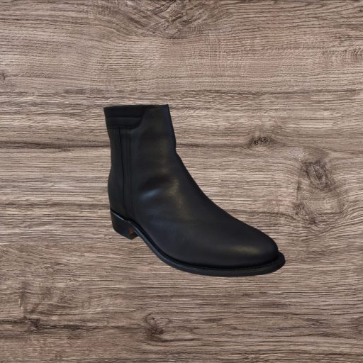White Diamond Men's Napa Ankle Boot/Botin Charro - Black