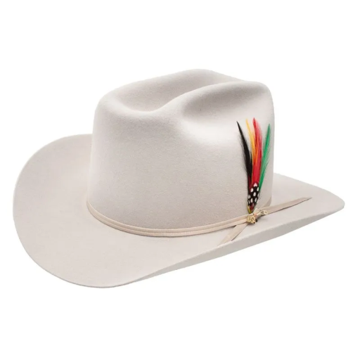 Stetson Cowboy Hat 6X Beaver Fur RANGE Silverbelly 250 Edit. With Free Hat Brush