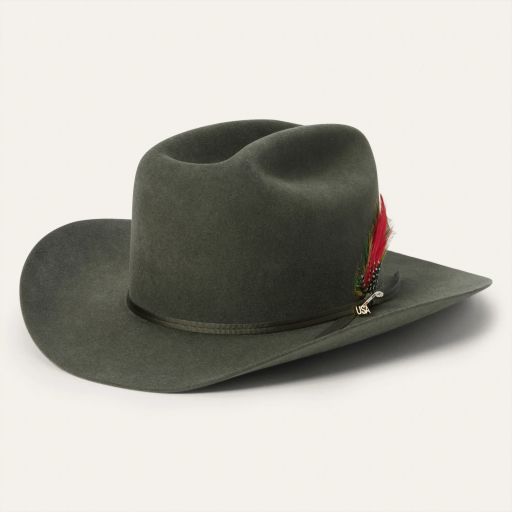 Stetson Cowboy Hat 6X Beaver Fur RANGE Sage 250th Edition With Free Hat Brush