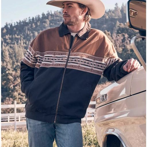 WRANGLER CHECOTAH BOMBER BROWN - MENS JACKET - 112381935